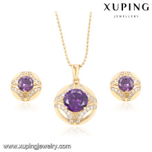 61844 Xuping fashion best selling beautiful dinner jewelry set with elegant delicate pendant